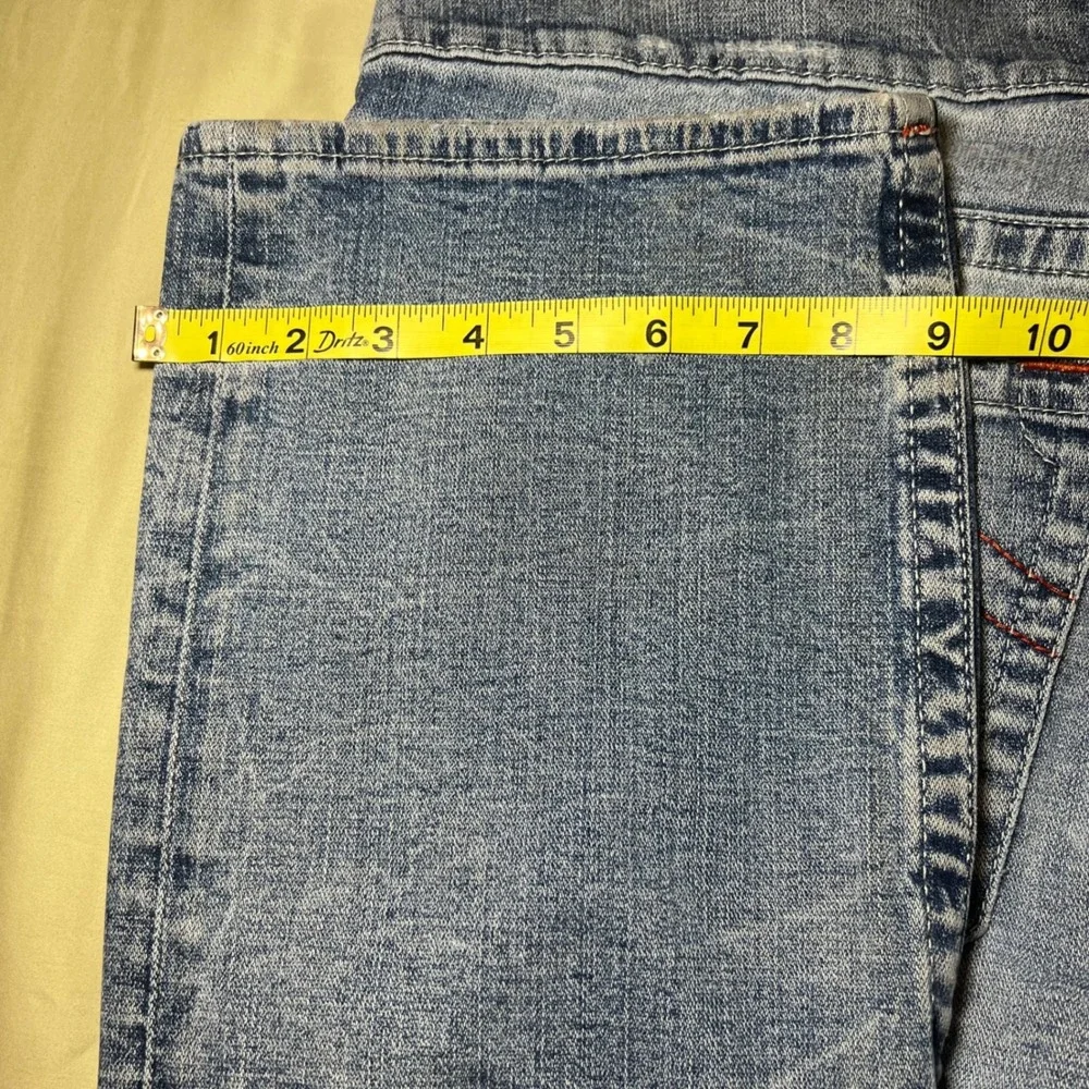 True Religion Slim Natural Mens‎ Jeans Size 44 Medium Wash Red Stitch